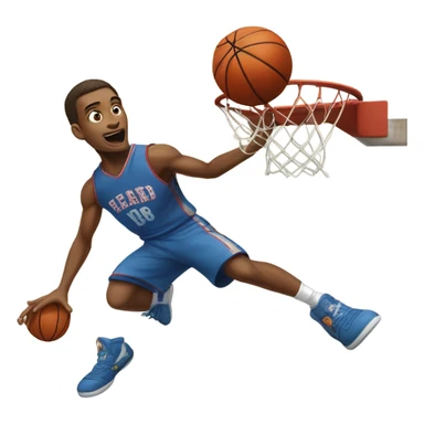 Evan smith missing a basket in basketball sticker