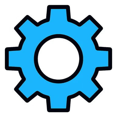 modern simple settings gear icon suitable for UI, no text sticker