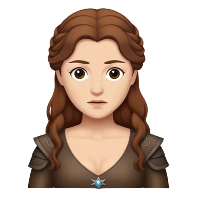 roslin frey from game of thrones, brown hair sticker