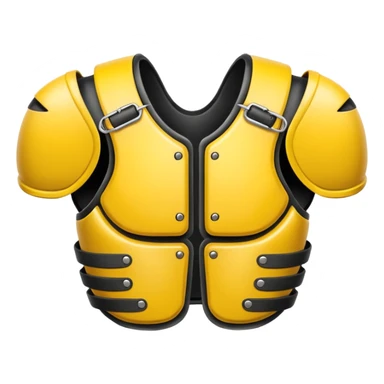 yellow predator bone shoulder pads sticker