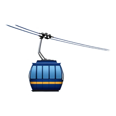 create a cablecar emoji in winter with the logo of Bergbahnen Adelboden Lenk. make it navy dark blue. no yellow. and add the words in white: Lenk  sticker
