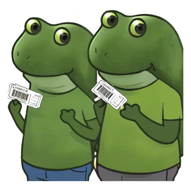 People standing in line at Concert sticker