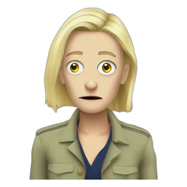 marine lepen zombie sticker