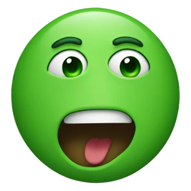 suprise green face sticker