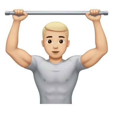 guy with shirt doing pull ups sticker