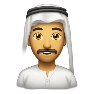 Arabe qui tire la langue et qui veut taper sticker