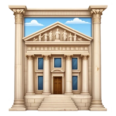 The Library of Celsus Landmark Emoji – Depicting its marble facade, carved columns, and statues. sticker