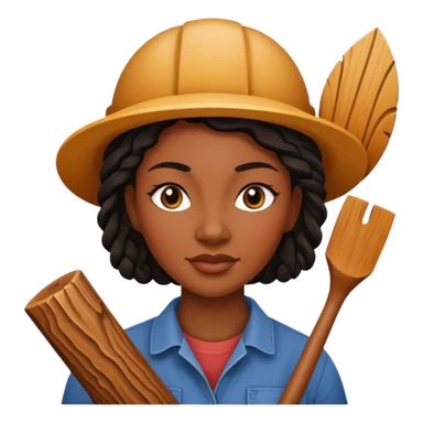 Wood Carving Craftsman black woman sticker