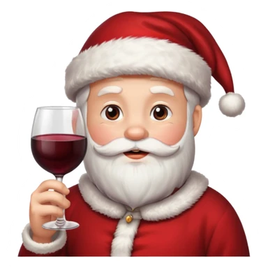 santa class tomando wine sticker