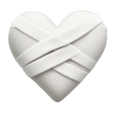 White heart with bandage sticker