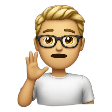 Person saying no sticker