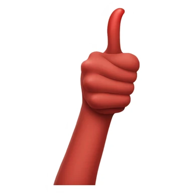thumbs up with long red finger nails sticker