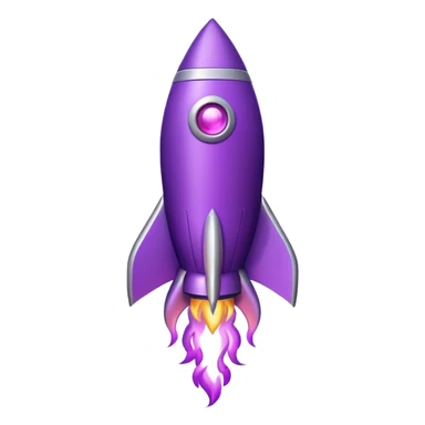 purple rocket purple flame sticker