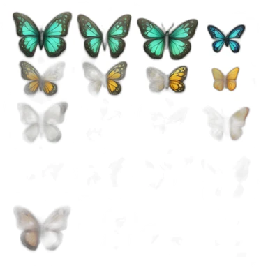 Mariposa emoticon sencilla que no sea realista si no mas tipo dibujo  sticker