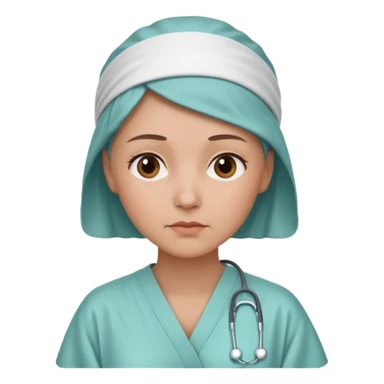 I want an emoji of a woman with cancer thinking sticker