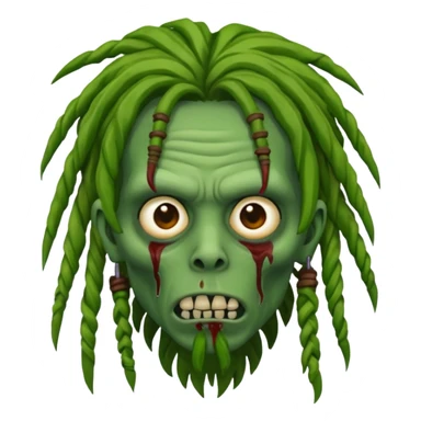 zombie osamason with dreads green skin sticker