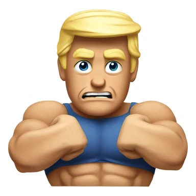 Trump flexing muscles sticker