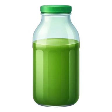 Bottled green juice sticker