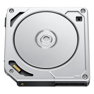 hard drive storage disk with metal case and connector ports sticker