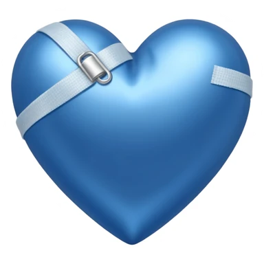 blue heart with a bend aid sticker