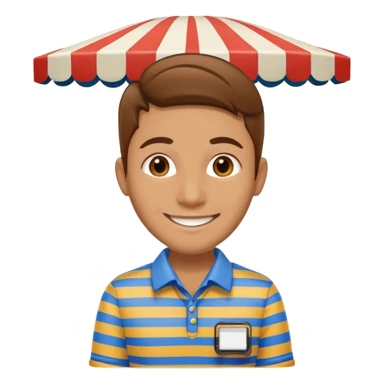 Fairground Staff ticket collector at booth sticker