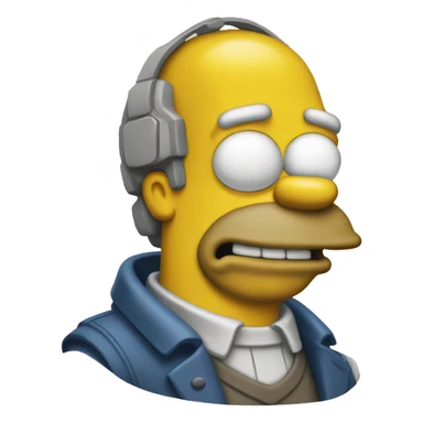 Homer Simpson, qui tient une facture sticker