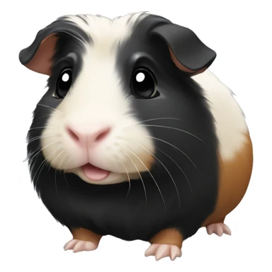 Cute happy black tan guinea pig sticker