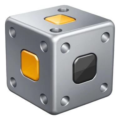 ASML semiconductor equipment，Silver gray, simple style，cube-shaped outfit sticker