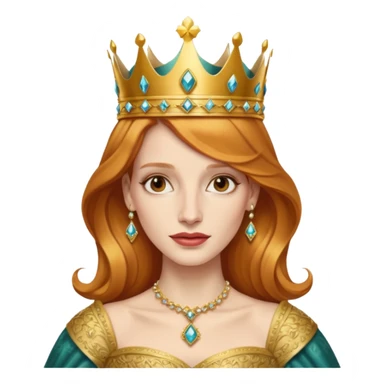 Jessica Chastain, as a queen sticker