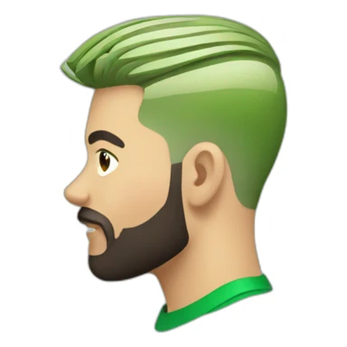 trimmer barber hair green sticker
