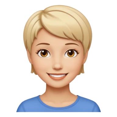 female very short hair  sticker