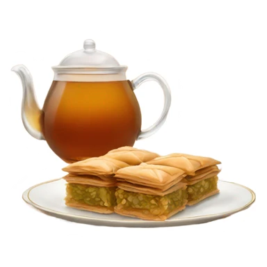 baklava and pretty moroccan tea sticker