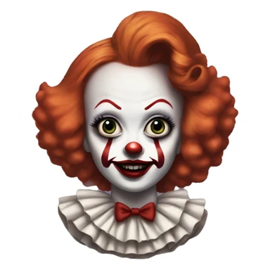 pennywise the clowns girlfriend with pretty makeup sticker