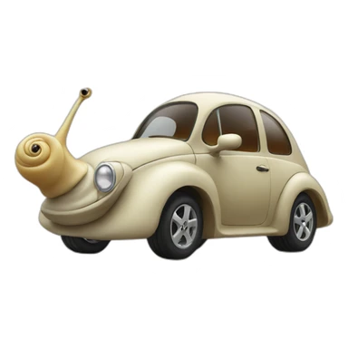 Car looking like a snail sticker