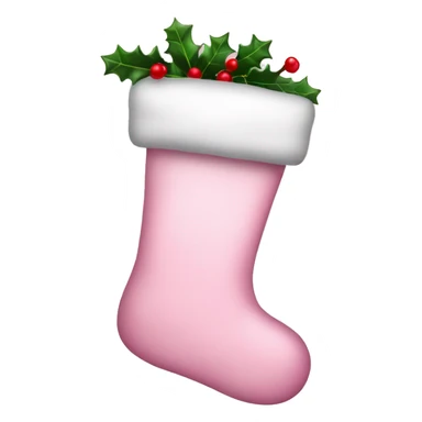  light pink Christmas stocking sticker