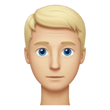 Make me a white man woth blonde hair that has an extra long neck sticker