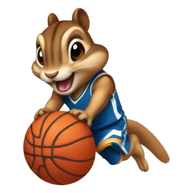 A chipmunk dunking a basketball  sticker