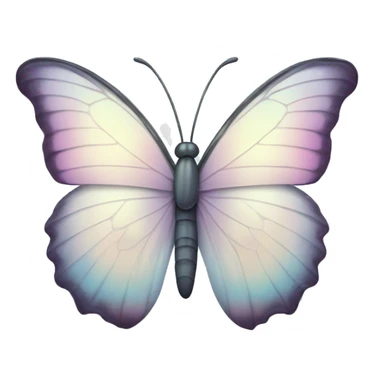 Pastel white iridescent butterfly sticker