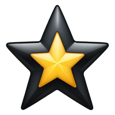 Half black star emoji sticker