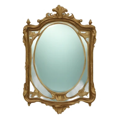 Victorian mirror with glass sticker
