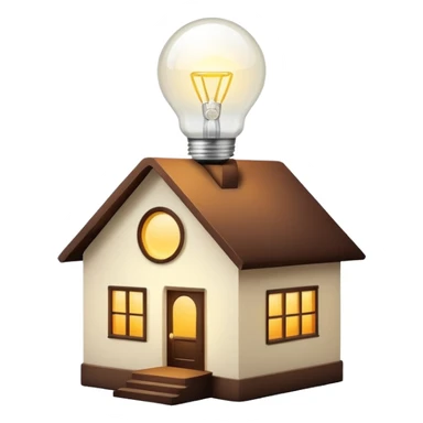 house with smart light bulb sticker