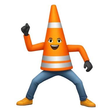 Traffic cone dancing sticker