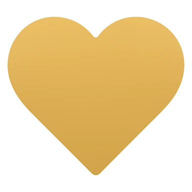 heart symbol in gold color #c89f49, elegant, no text sticker