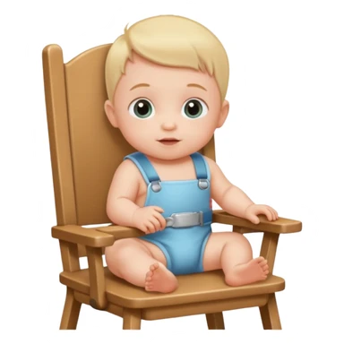 baby in chair sticker