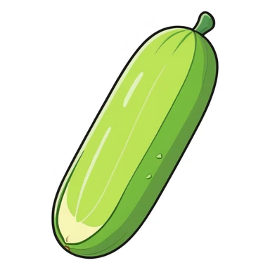 Cucumber on vacation  sticker