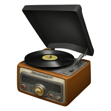 vintage record player  sticker