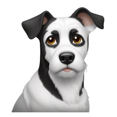 Black and white chivauva sticker