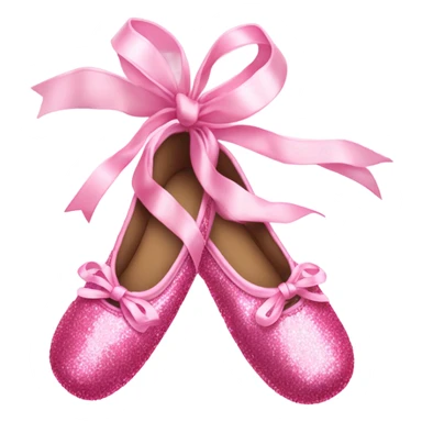 Pink glittery ballet shoes  sticker