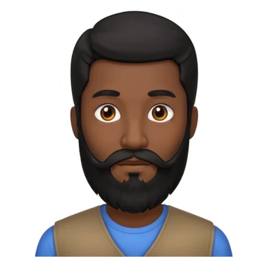 رجل لديه شعر اسود طويل ولحية sticker