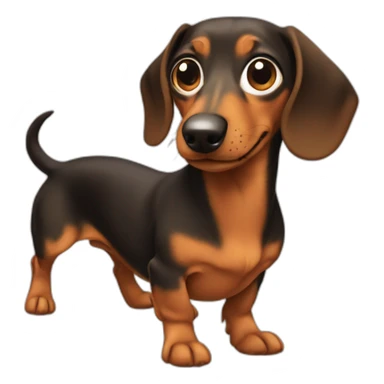 dachshund wags his tail sticker